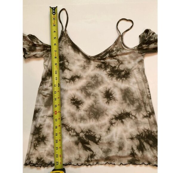 American Eagle Outfitters Soft & Sexy, Cold Shoulder, Tie-dye top, Sz: small - Picture 7 of 8